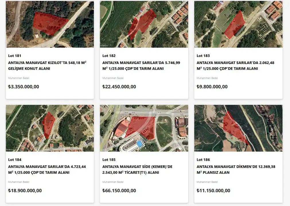 Antalya'da Dev Satış: 43 Değerli Arsa Açık Artırmaya Çıkıyor 10